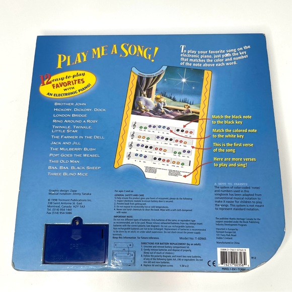 Play Me A Song! Hard Cover Book with Piano Keyboard - Picture 5 of 9